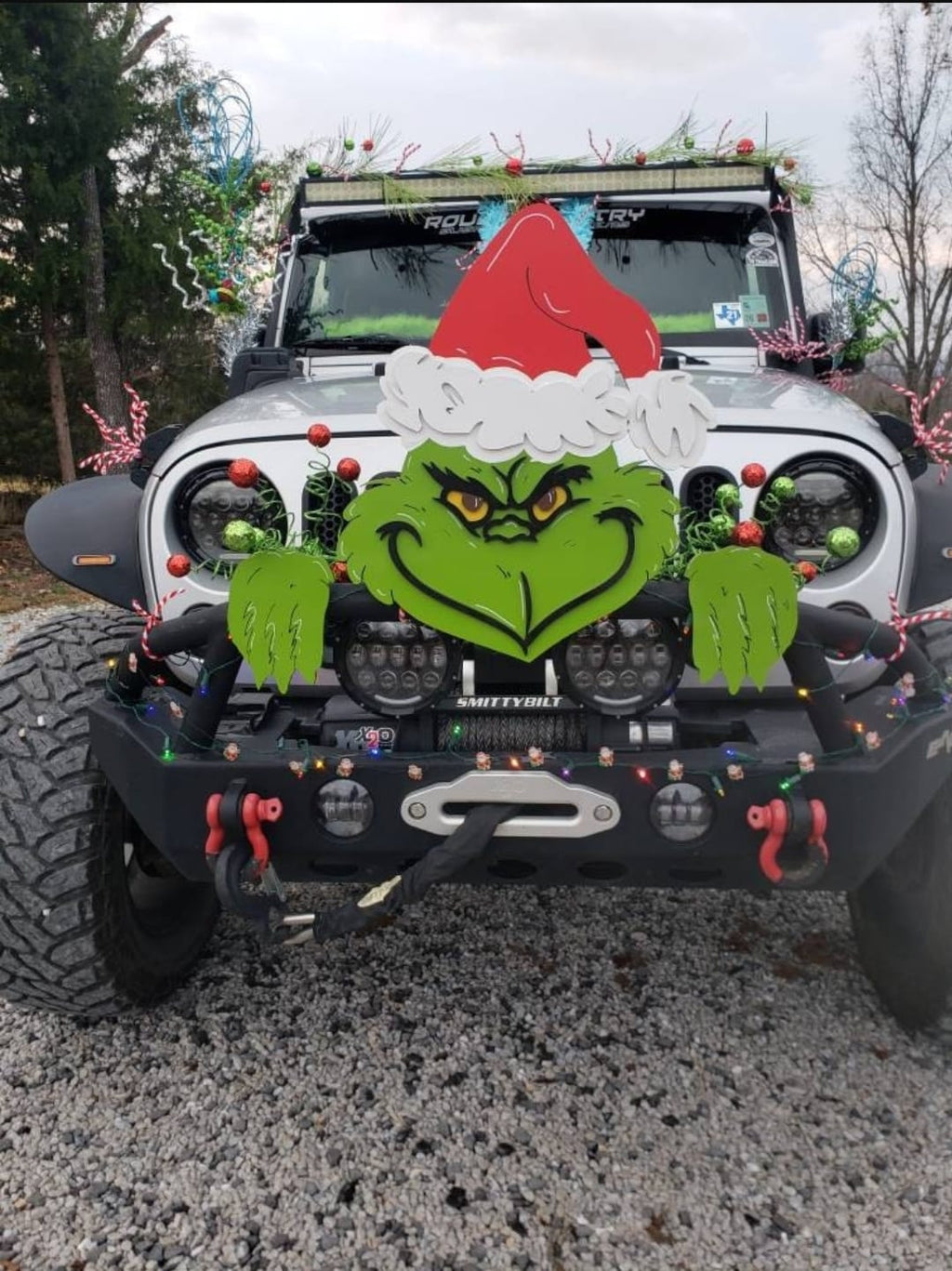 Christmas grinch Wood fence / bush decor